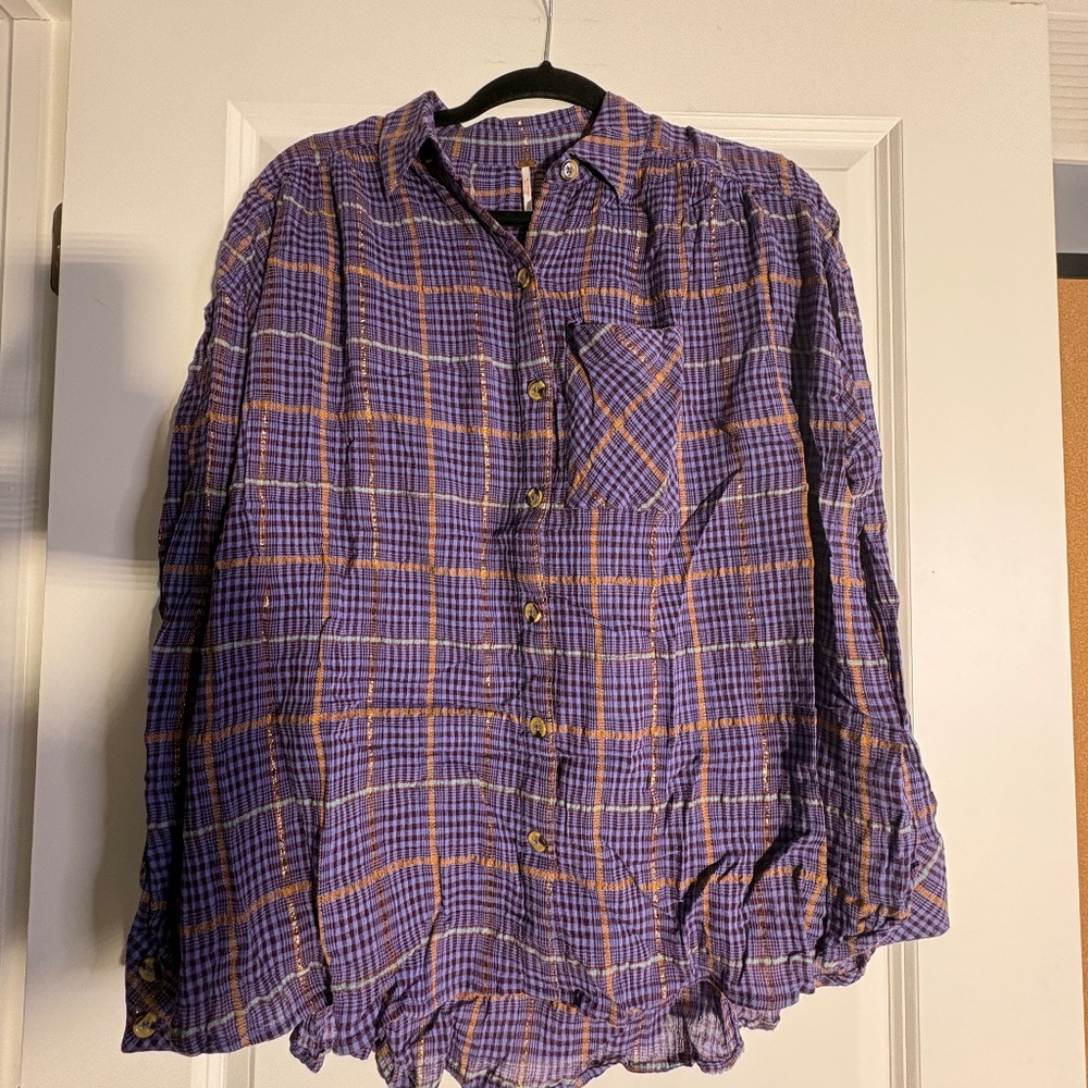 Free People Break My Stride Button Up Shirt